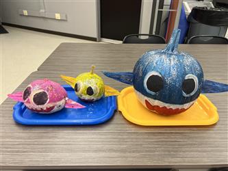 Baby shark pumpkins