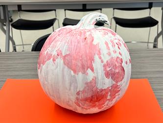 Handprint pumpkin